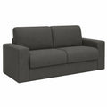 Divano Letto Matrimoniale Imbottito con Braccioli e Materasso 14 cm, Tessuto Grigio Scuro, Totò Piccinni