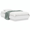 Struttura Letto Massello Bianco 100x200 cm Design Moderno
