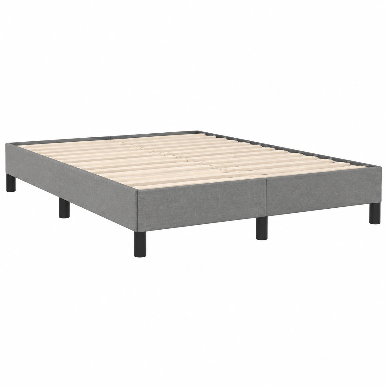 Struttura Letto in Tessuto Grigio Scuro 120x190 cm Senza Materasso