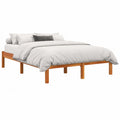 Struttura Letto in Pino Massello 120x190 cm Marrone Moderno