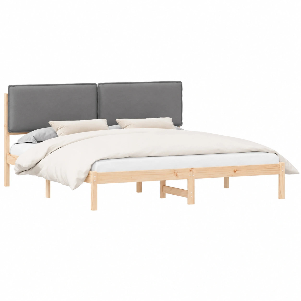 Letto Matrimoniale Moderno con Testiera Imbottita Lavabile 200x200 cm