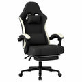 Poltrona Gaming Ergonomica con Cuscini Ergonomici e Poggiapiedi Estraibile, Supporto Lombare Regolabile, Schienale Inclinabile 90-135°, Capacità 150 Kg (Nero)