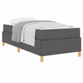 Letto matrimoniale imbottito grigio antracite con testiera moderna, struttura solida e rete inclusa, facile montaggio