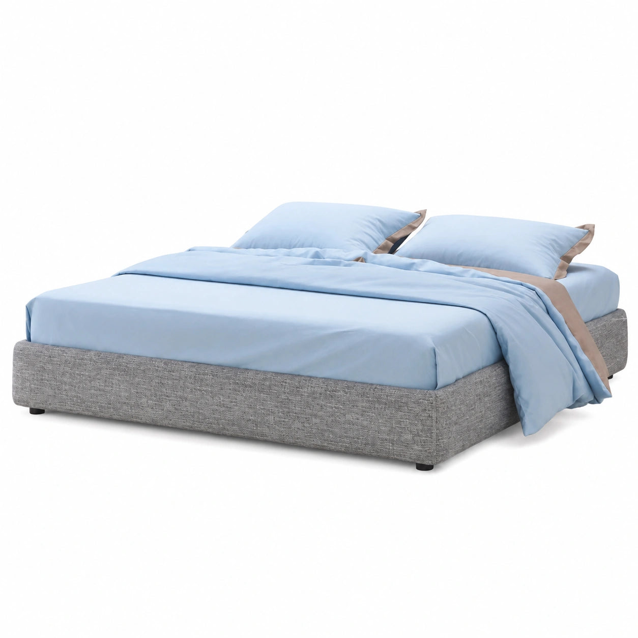 Letto matrimoniale sommier Gold con opzione contenitore, rivestimenti sfoderabili in ecopelle o microfibra, personalizzabile