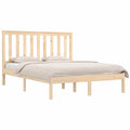 Letto Matrimoniale in Legno di Pino 135x190 cm per Adulti e Bambini