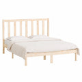 Letto Matrimoniale in Legno di Pino 135x190 cm per Adulti e Bambini
