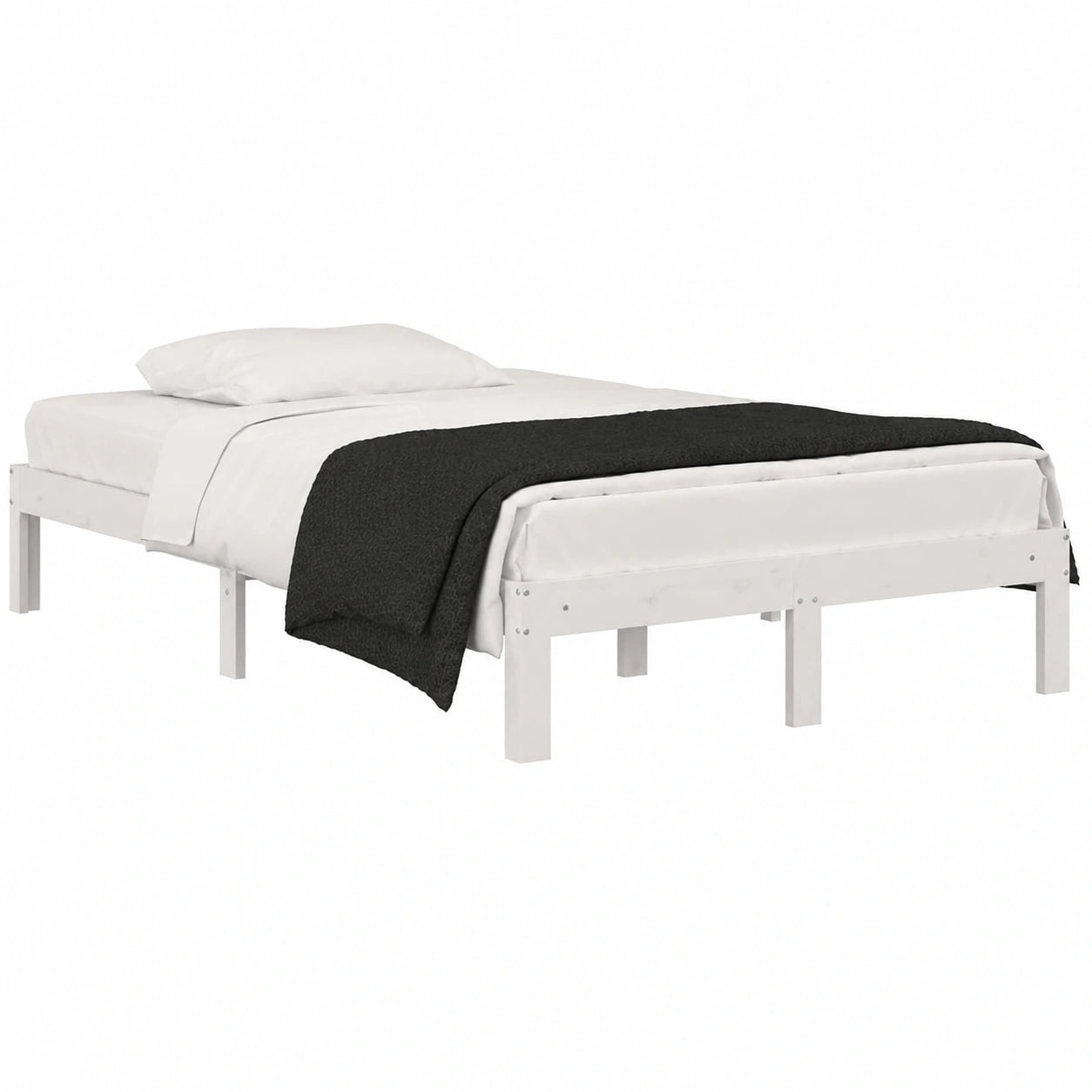 Letto Singolo in Legno di Pino Senza Testiera 120x190 cm