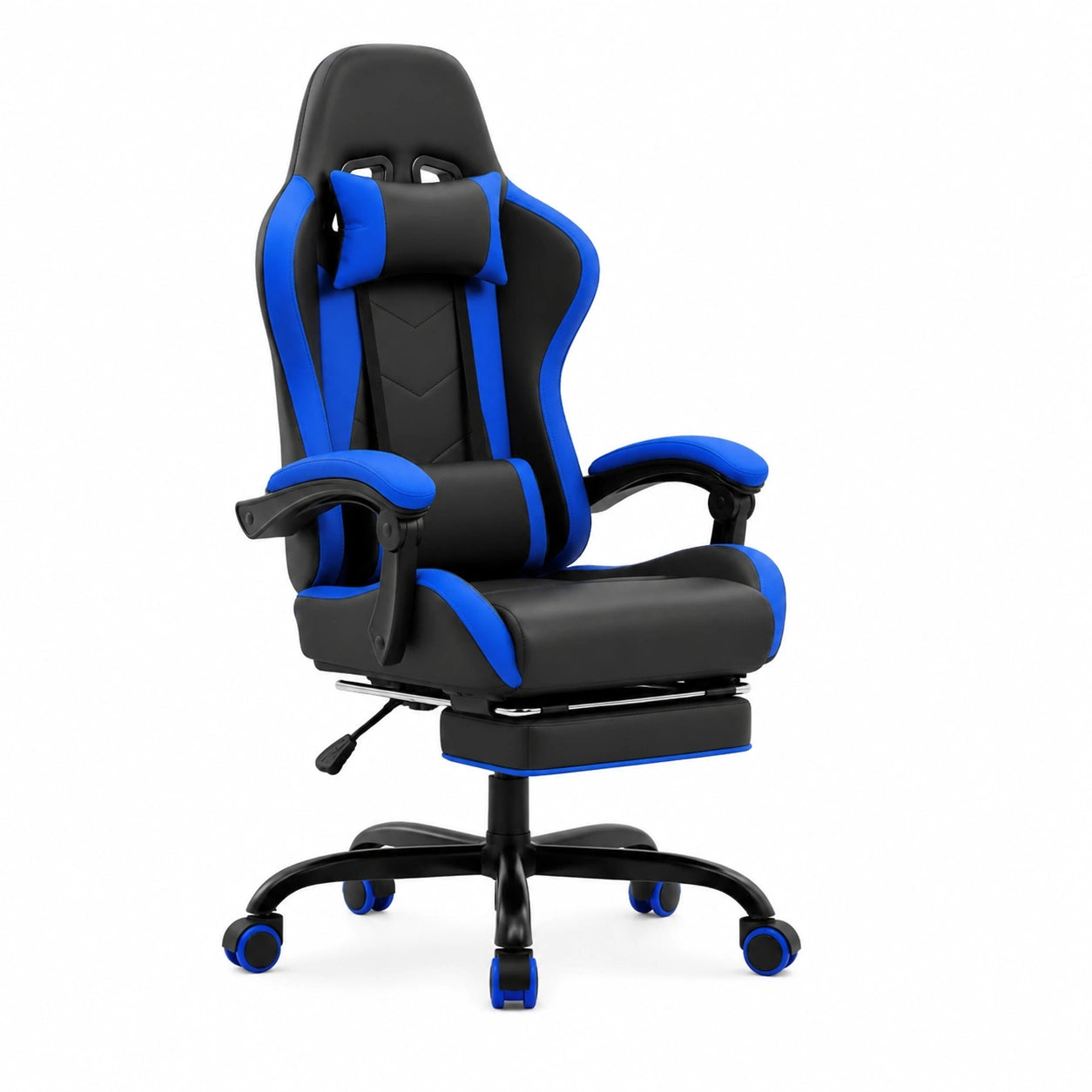Sedia da Gaming Ergonomica Avilia con Poggiapiedi e Cuscini Regolabili