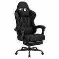 Poltrona da Gaming Ergonomica Devoko in Tessuto con Funzione Massaggiante, Regolabile e Girevole, Nera