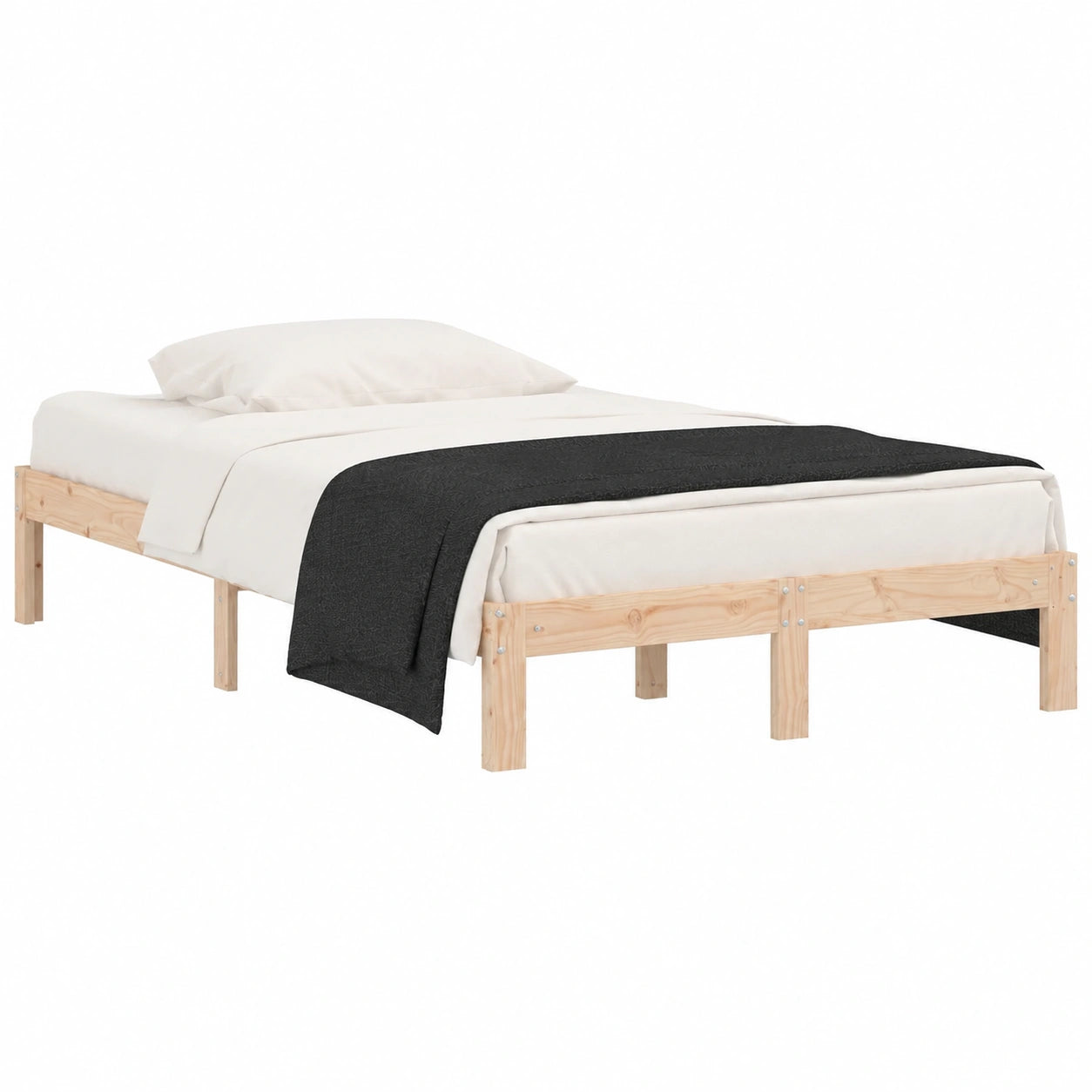 Letto Legno Massello Moderno 120x190 cm Senza Testiera