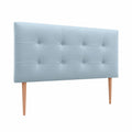 DHOME Testiera Letto Capitonné in Similpelle Azzurra 160x115cm con Gambe