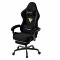 Sedia Gaming Ferghana Ergonomica in Velluto con Cuscino Massaggiante e Poggiapiedi, Portata 113 kg, Nero
